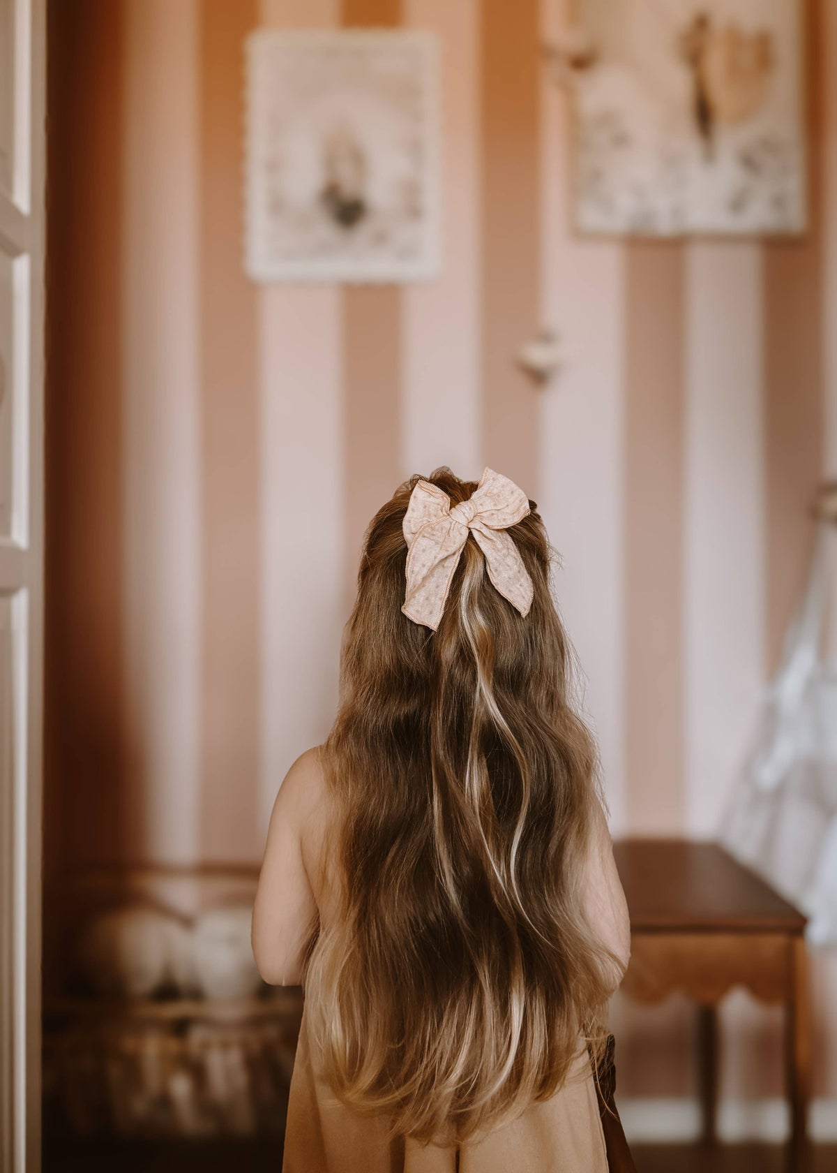 Plaukų segtukas su kaspinėliu | BLUSH DOTS