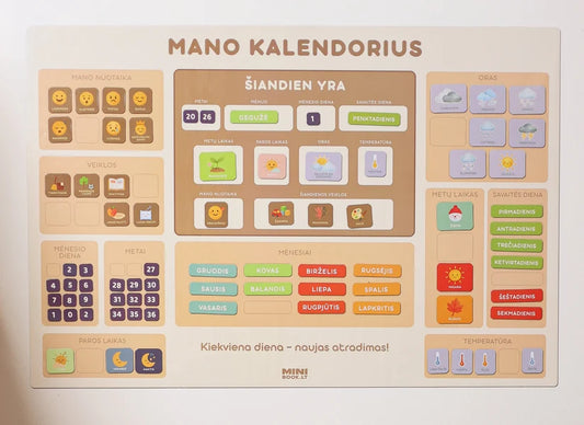 Magnetinė ugdymo lenta | MANO KALENDORIUS