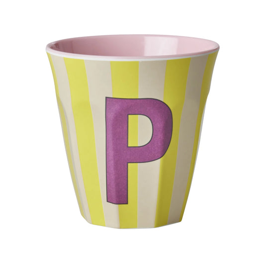 Melamino puodelis su raide P
