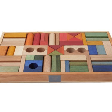 Medinės Montessori kaladėlės | RAINBOW 54vnt.