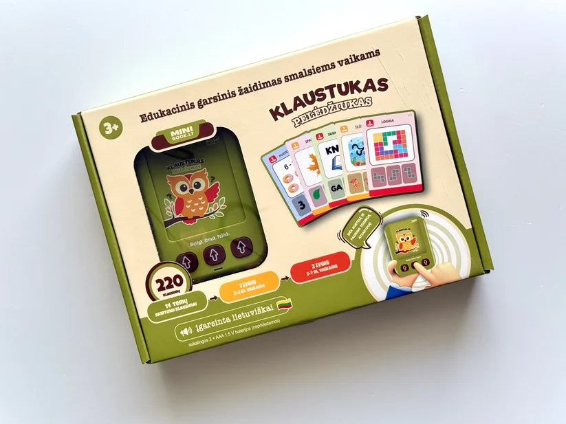 Edukacinis įgarsintas žaidimas | KLAUSTUKAS PELĖDŽIUKAS